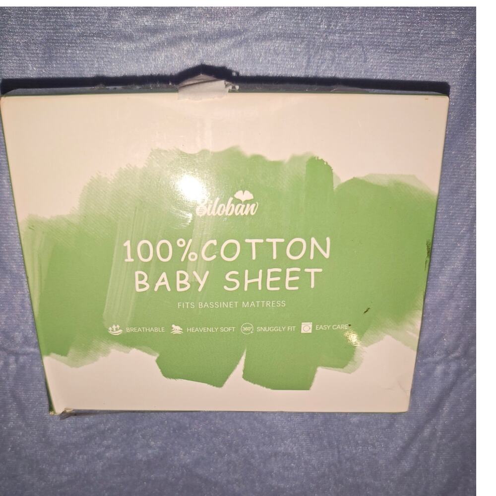 100% Cotton Biloban Bassinet Baby Sheet Set Brand New sealed